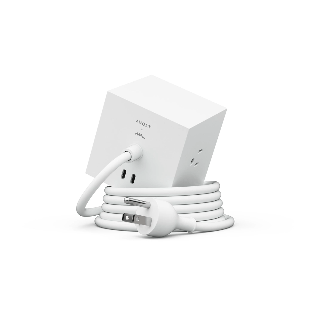 Stockholm Square 1 Power Strip: Opal White