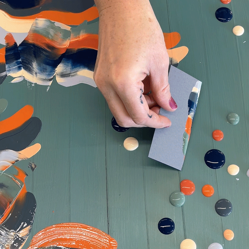 Hand-Painted Edge Swirl Pads: Nautilus