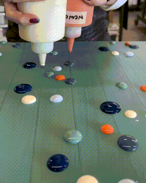 Hand-Painted Edge Swirl Pads: Nautilus