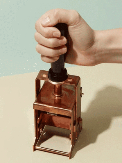 Self-Inking Custom Rubber Stamp: Nickel+Black